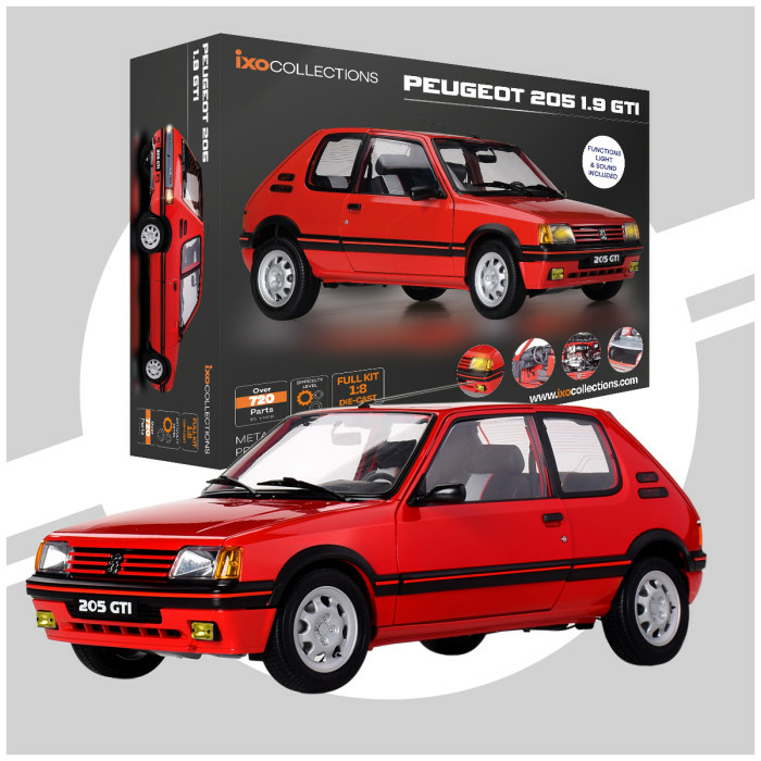 Model Kit Diamant Peugeot 205 GTI 1.9 Rood - 1:8